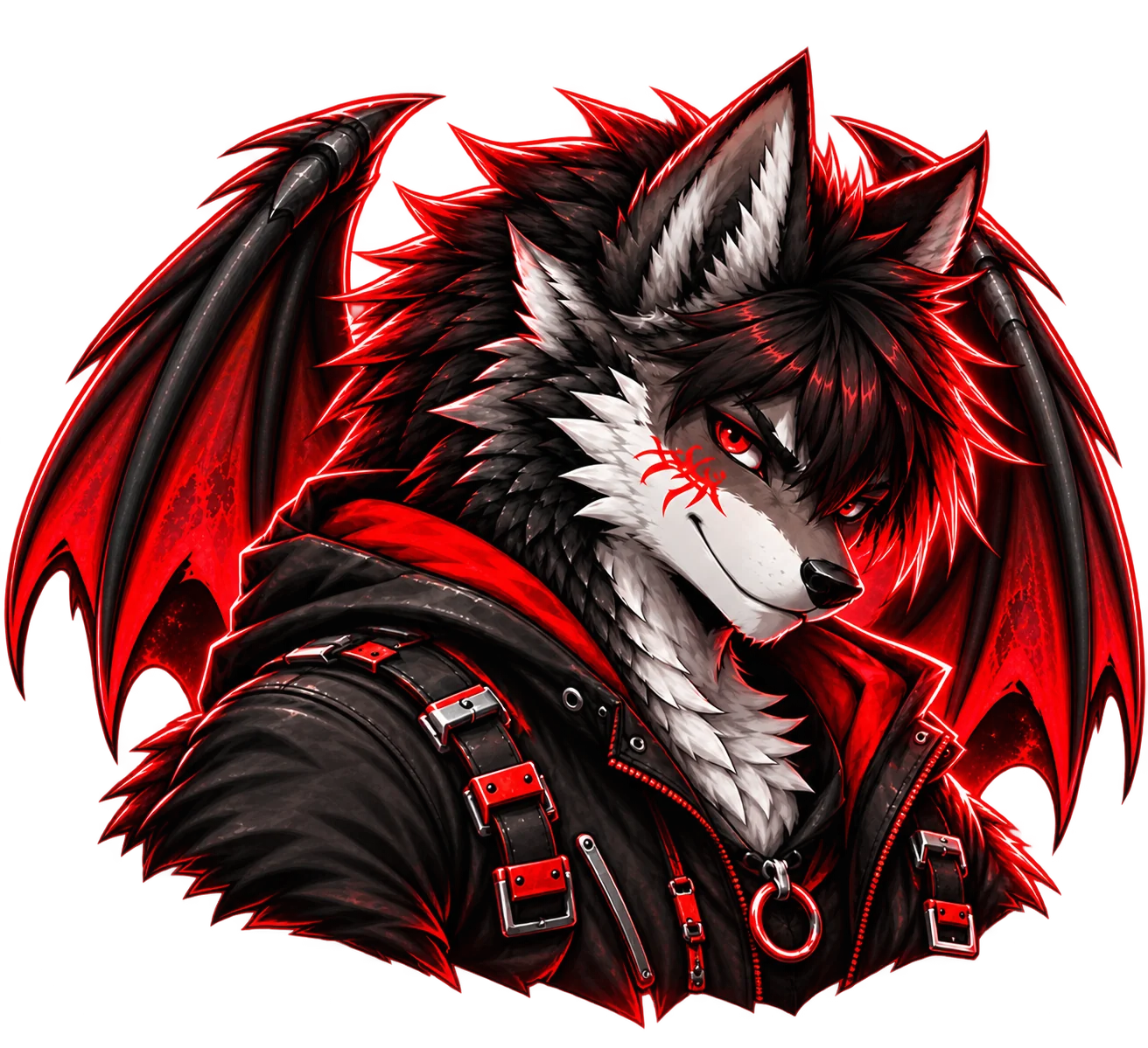 Drachenwolf-Maskottchen