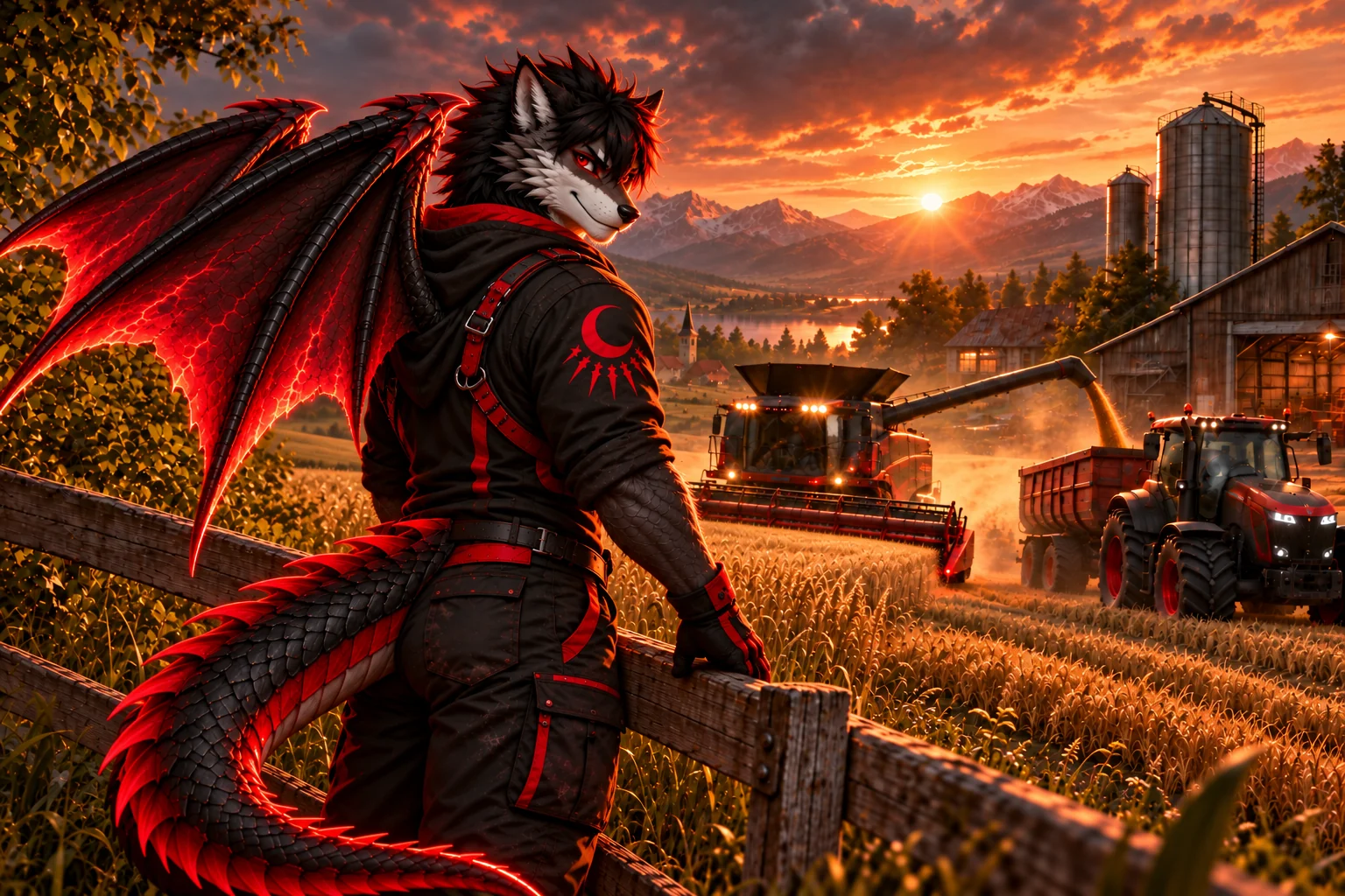 Dragon-Host-Maskottchen zu Landwirtschafts-Simulator 22