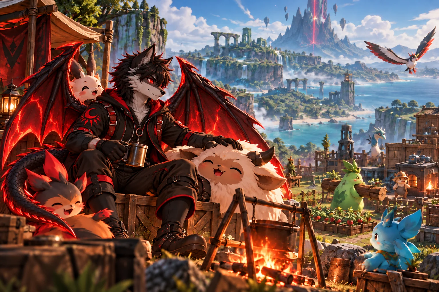 Dragon-Host-Maskottchen zu Palworld